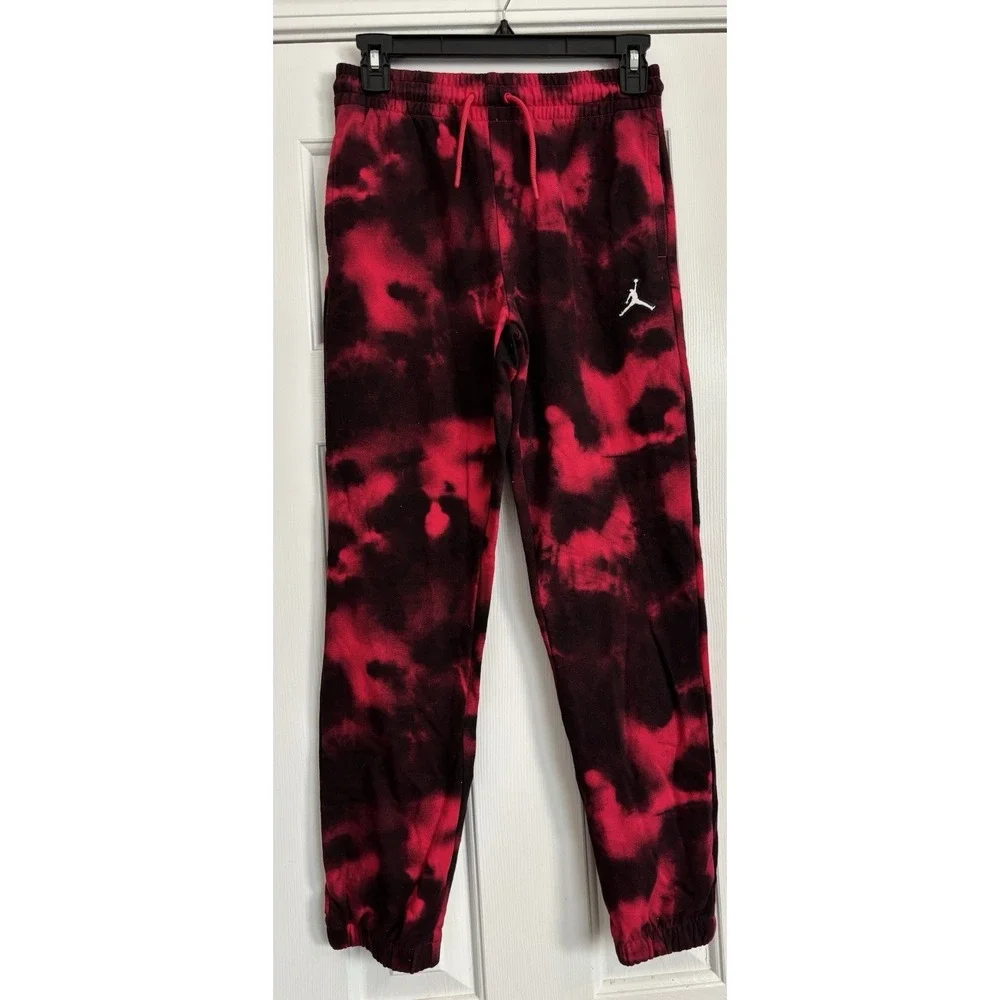 KidsNike Jordan Sweat Pants And Hoodie Set Size L Red And Black